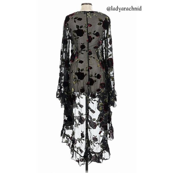 WIDOW Befallen Romance witchy velvet burnout duster jacket - Picture 3 of 11